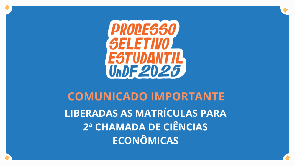 Capa da notícia: Matrículas liberadas para Ciências econômicas